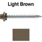 10 x 2” - STAINLESS HEX / ZINC Sheet Metal Roof Screw. Self starting metal to wood siding screws. EPDM washer. Colored head.