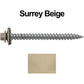 #12 x 2-1/2" RE-GRIP METAL ROOFING SCREWS - Hex Washer Head - Self starting/self tapping - EPDM washer. Colored head.
