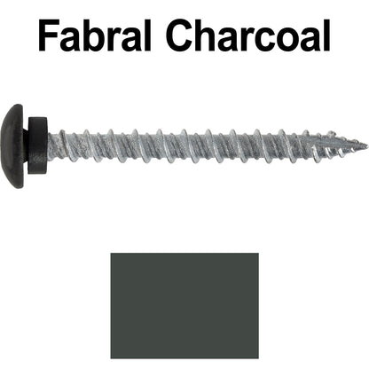 10 x 2" LOW PROFILE Star Head Roofing Screws - HI-LO Thread - Metal To Wood - T25 Torx Drive Head - EPDM washer.