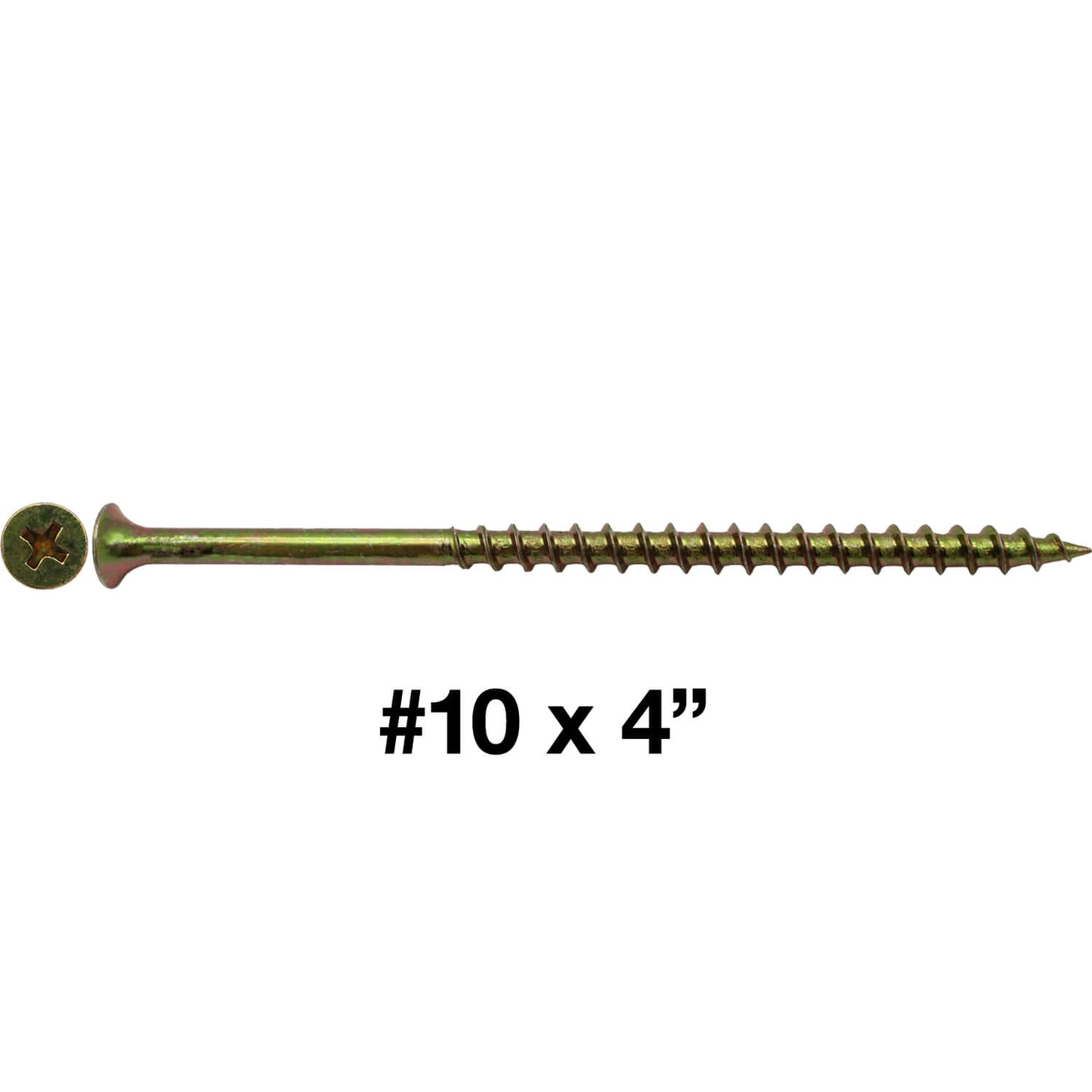#10 x 4" YELLOW ZINC COARSE THREAD Drywall, Gypsum board, Sheet rock, Plasterboard Screws.(OVERSTOCK)
