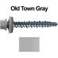 #10 x 1" Mini Driller Sheet Metal Roofing Screw - Hex Washer Head -  Self starting metal to wood siding screws. EPDM washer. Colored head.