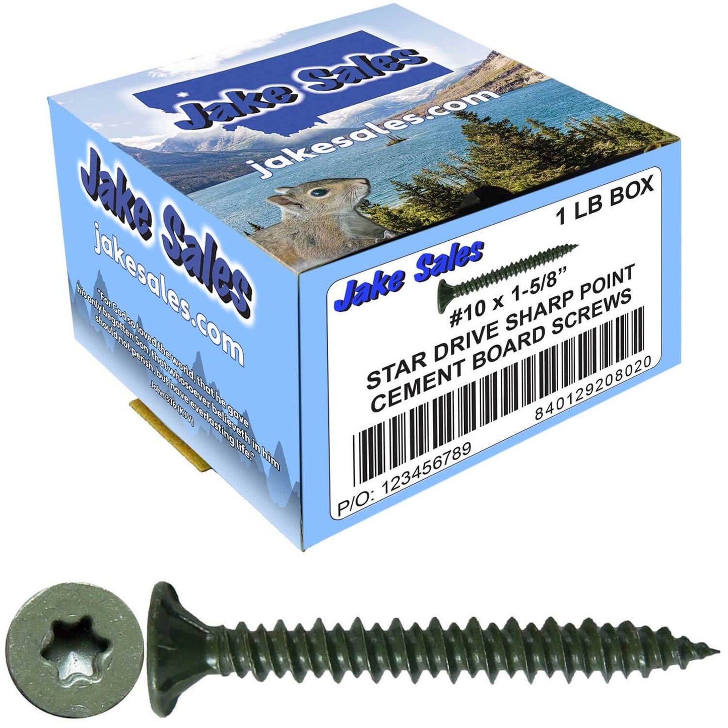 #10 Cement Board Torx/Star Head Screws SHARP POINT for Fastening Cement Backer Board/Cement Board/Tile Board - Torx/Star - T-25 Torx Head