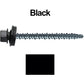 #10 x 2-1/2" Mini Driller Sheet Metal Roofing Screw - Hex Washer Head -  Self starting metal to wood siding screws. EPDM washer. Colored head.