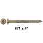 #17 Construction Lag Screw Exterior Coated Torx/Star Drive Heavy Duty Structural Lag - Modified Truss Washer Head