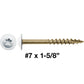 #7 x 1-5/8" White Head Round Head Torx/Star Drive Screw - Truss Head - Cabinet Wood Screw Torx/Star Drive Head - Exterior Coated Torx/Star Drive Wood Screws ~3,000 Screws(OVERSTOCK)