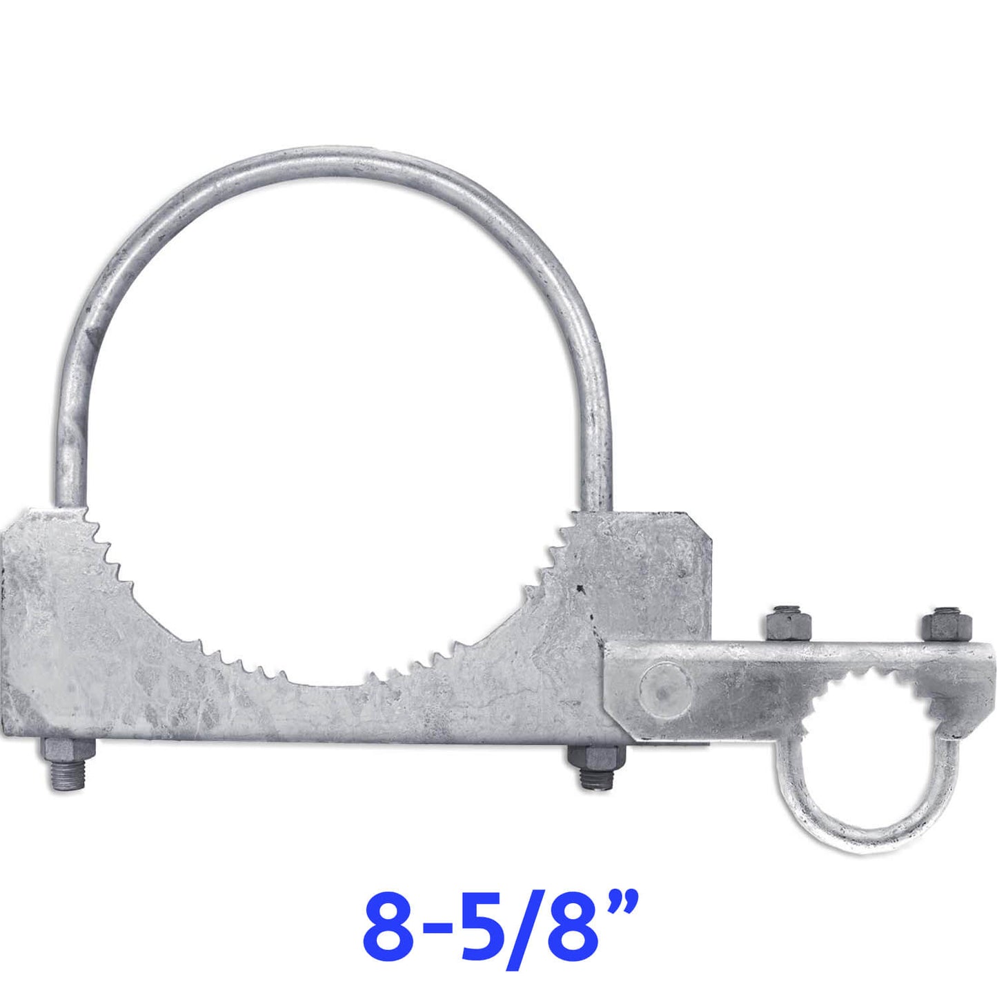Chain Link Fence 180 Degree Commercial Duty Gate Hinge - Chain Link Post Gate Hinge - Hinge "U" Bolts Included - 1 Hinge Assembly