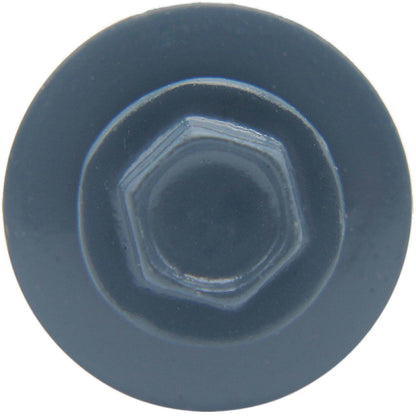 #10 X 1" HI-LO Zinc Aluminum Cap Metal Roofing Screws - Hex Washer Head - Self starting/self tapping - EPDM washer. Colored head.