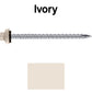 10 X 3“ HI-LO Zinc Aluminum Cap Metal Roofing Screws - Hex Washer Head - Self starting/self tapping - EPDM washer. Colored head.