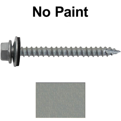 #14  x 2-1/2" Metal ROOFING SCREWS - Hex Washer Head - Self starting/self tapping - EPDM washer. Colored head.
