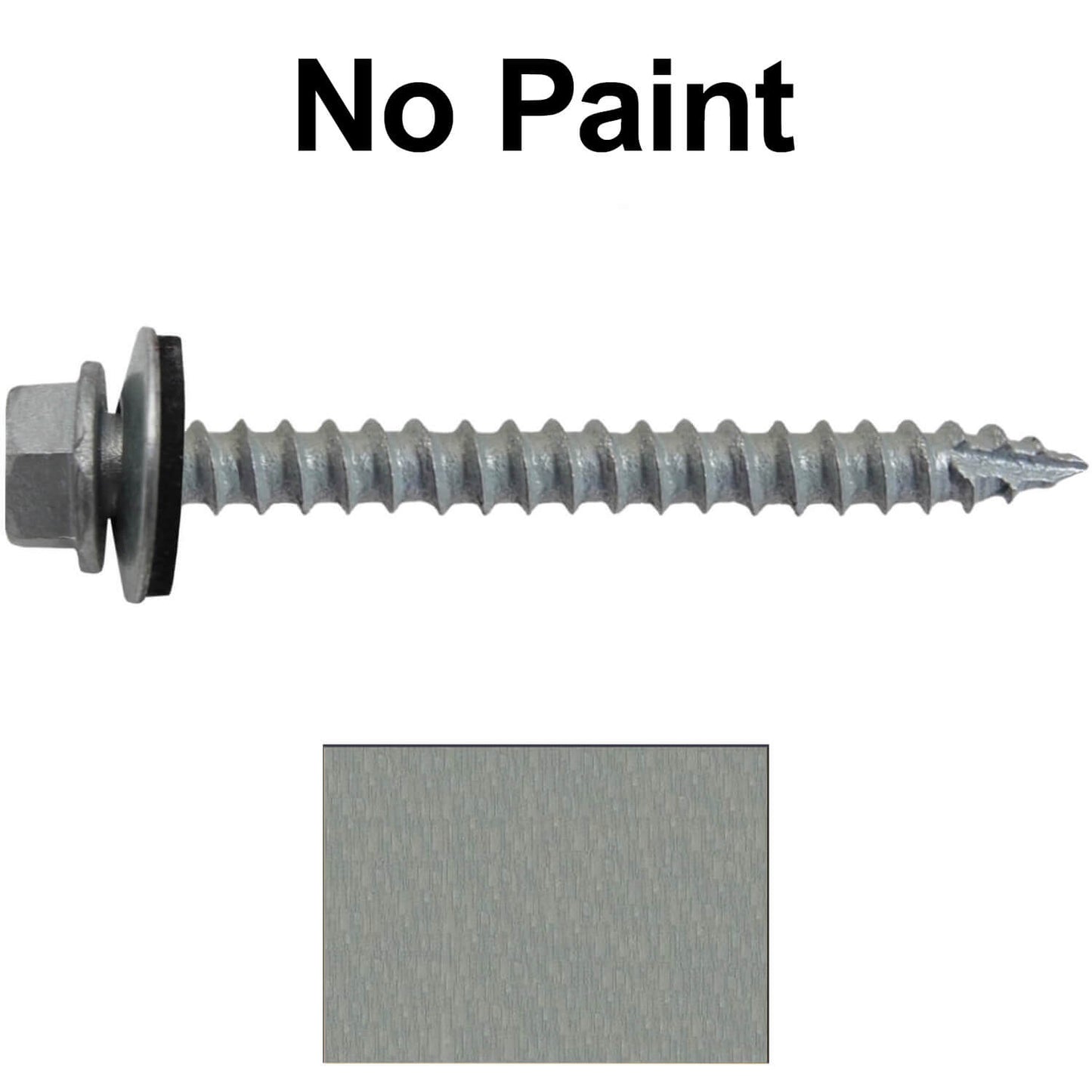 #14  x 2-1/2" Metal ROOFING SCREWS - Hex Washer Head - Self starting/self tapping - EPDM washer. Colored head.