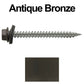 #9 x 2" Stainless Steel Metal Roofing Screws - Hex Washer Head - Self-Piercing (SP) tip metal to wood. EPDM washer. Colored head.