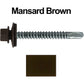#12 x 2-1/2" Metal to Metal Type #3 Metal Roofing Screws - Hex Head Drill Point - 9/16" EPDM Washer. Colored head.