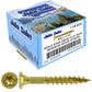 #10 Gold Star/Torx Drive Zinc Coated T-25 Flat Head Wood Screws