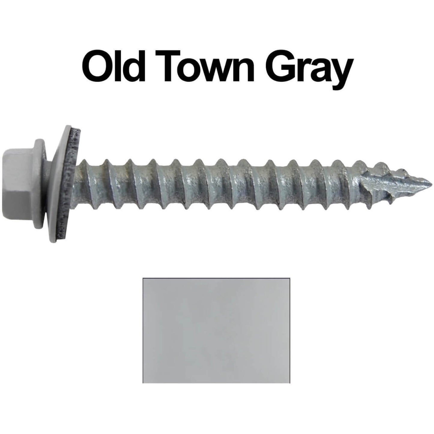 #14 x 2" Metal ROOFING SCREWS - Hex Washer Head - Self starting/self tapping - EPDM washer. Colored head.