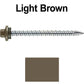 10 x 2-1/2” - STAINLESS HEX / ZINC Sheet Metal Roof Screw. Self starting metal to wood siding screws. EPDM washer. Colored head.