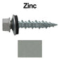 #10 x 1" Metal ROOFING SCREWS - Hex Washer Head - Self starting/self tapping - EPDM washer. Colored head.