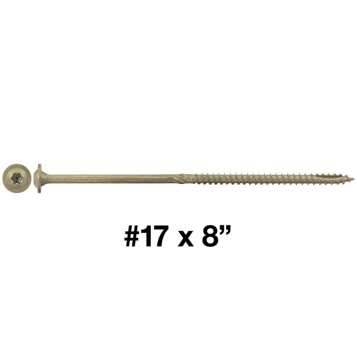 #17 Construction Lag Screw Exterior Coated Torx/Star Drive Heavy Duty Structural Lag - Modified Truss Washer Head