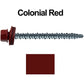 10 x 2-1/2" Metal ROOFING SCREWS - Hex Head Mini Driller - metal to wood siding screws - Self starting/self tapping - EPDM washer. Colored head.