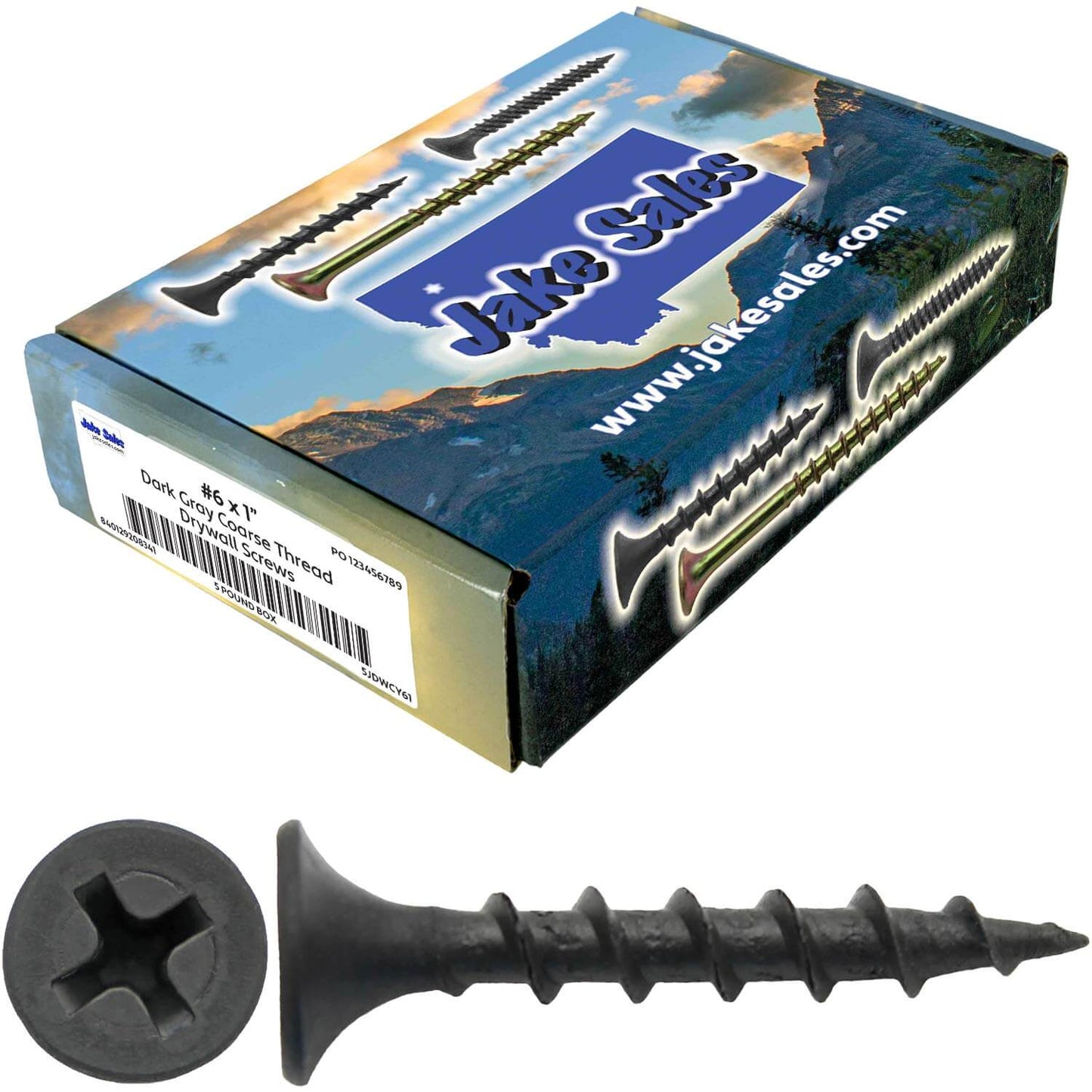 Gray Phosphate Coarse Thread Drywall Screws - Drywall, Gypsum board, Sheet rock, Plasterboard Screws. Use for all purpose wood screws.