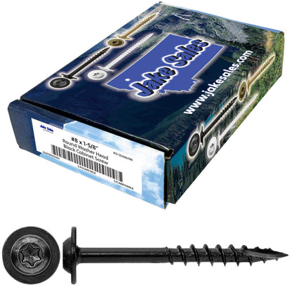 #8 Round Washer Head Truss Head Screw. Torx/Star Drive Head Wood Screws. Multipurpose Cabinet, Furniture, Siding and Trim and General Construction