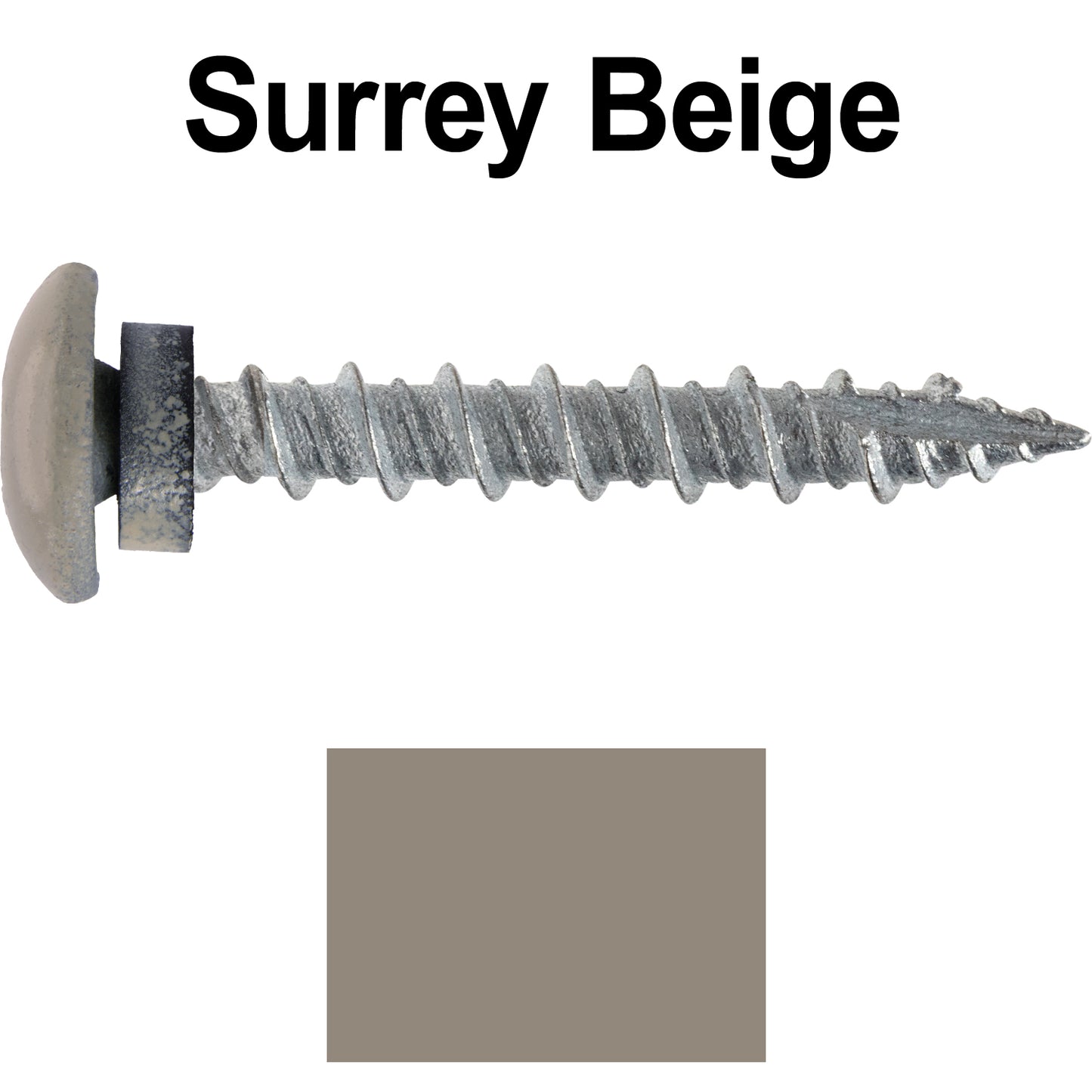 10 x 1-1/2” LOW PROFILE Star Head Roofing Screws - HI-LO Thread - Metal To Wood - T25 Torx Drive Head - EPDM washer