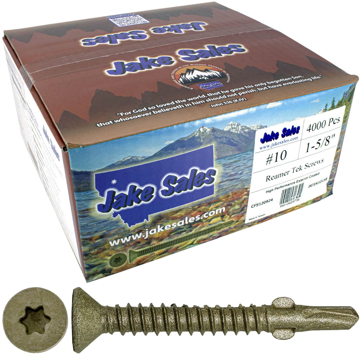 Reamer Tek Torx/Star Head Self-Drilling Wood to Metal Screws - for Flatbeds, Trailers or Fastening Wood to Steel