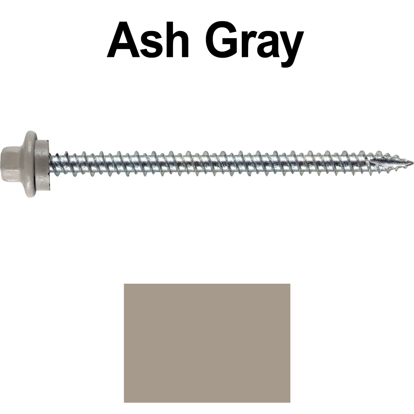10 x 3” - STAINLESS HEX / ZINC Sheet Metal Roof Screw. Self starting metal to wood siding screws. EPDM washer. Colored head.