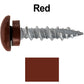 10 X 1" - LOW PROFILE Star Head Roofing Screws - HI-LO Thread - Metal To Wood - T25 Torx Drive Head - EPDM washer.