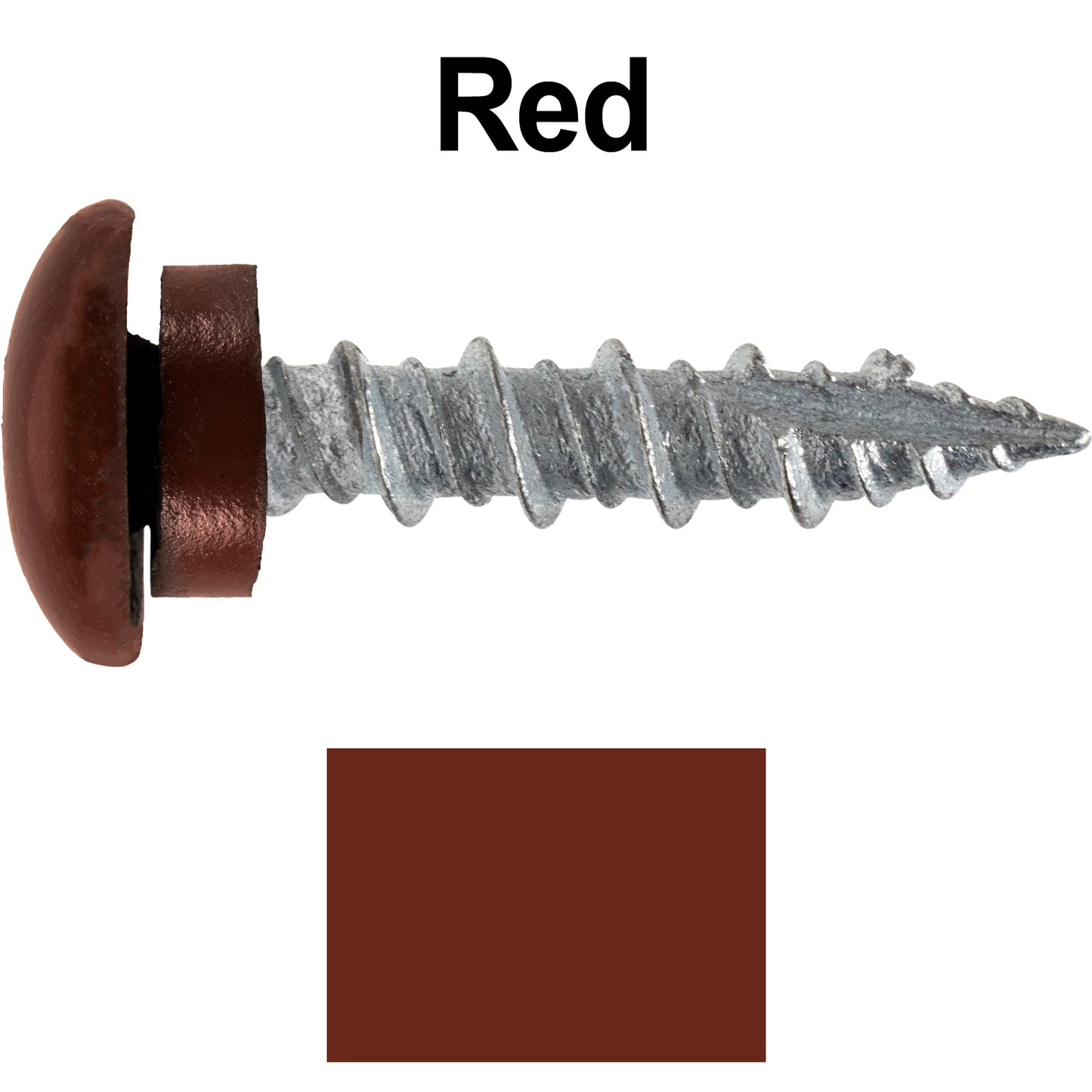 10 X 1" - LOW PROFILE Star Head Roofing Screws - HI-LO Thread - Metal To Wood - T25 Torx Drive Head - EPDM washer.
