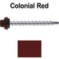 10 X 2” Zinc Aluminum Cap MINI-DRILLER Roofing Screws HI-LO THREAD Zinc Plated Carbon Steel Shank - EPDM Washer - Colored head