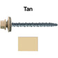 10 x 2-1/2" Metal ROOFING SCREWS - Hex Head Mini Driller - metal to wood siding screws - Self starting/self tapping - EPDM washer. Colored head.