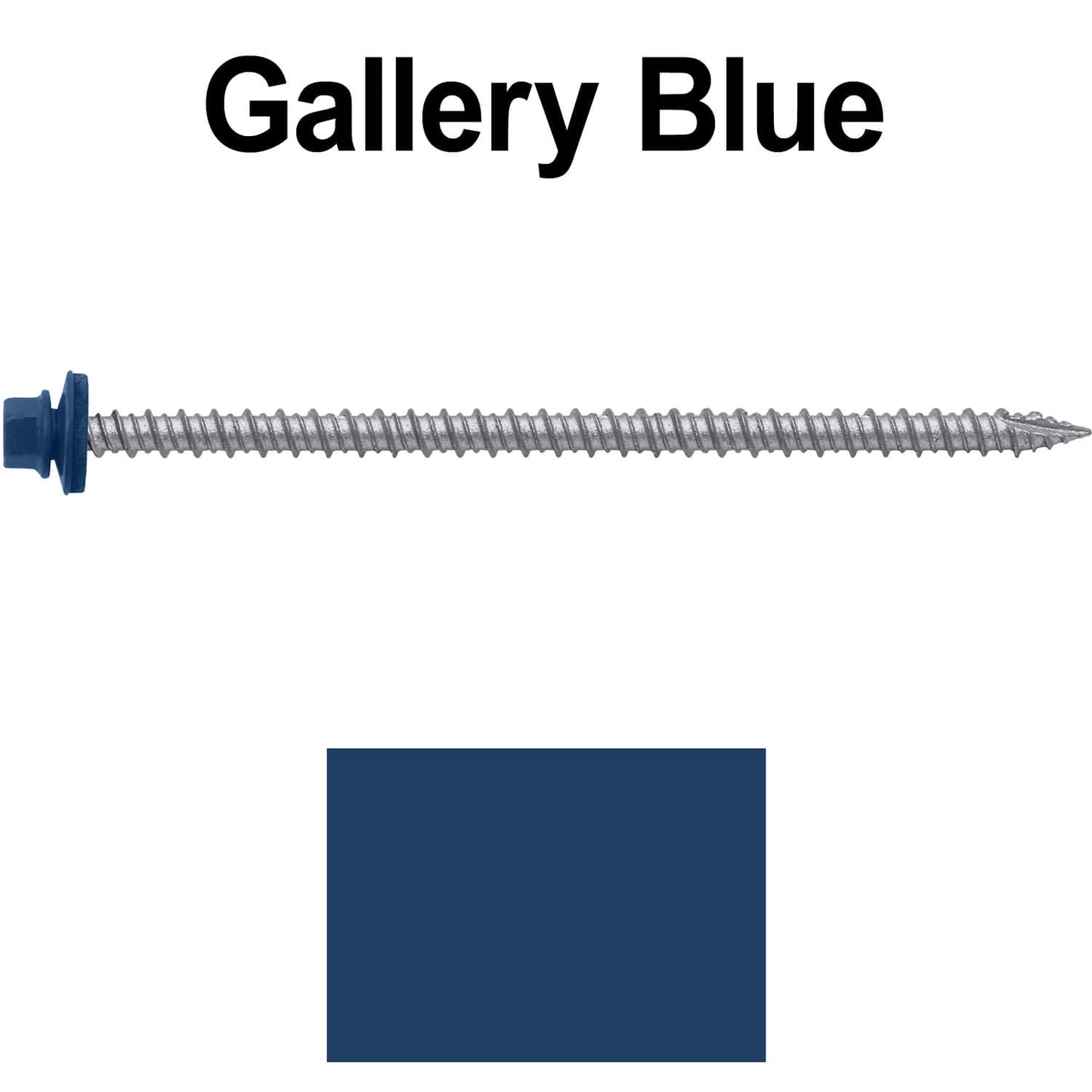 #10 x 4" Metal ROOFING SCREWS - Hex Washer Head - Self starting/self tapping - EPDM washer. Colored head.