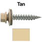 #9 x 1" Stainless Steel Metal Roofing Screws - Hex Washer Head - Self-Piercing (SP) tip metal to wood siding screws. EPDM washer. Colored head.