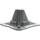 GRAY DEKTITE SQUARE BASE COMBO PIPE FLASHING BOOT:  EPDM Square Base Flexible Pipe Flashing Dektite