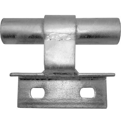 BLACK 1-5/8" Track Rail to 1-5/8" and 1-7/8" Fence Post Rolling Gate Track Bracket - PRESSED STEEL - POWDER COATED