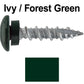 10 X 1" - LOW PROFILE Star Head Roofing Screws - HI-LO Thread - Metal To Wood - T25 Torx Drive Head - EPDM washer.