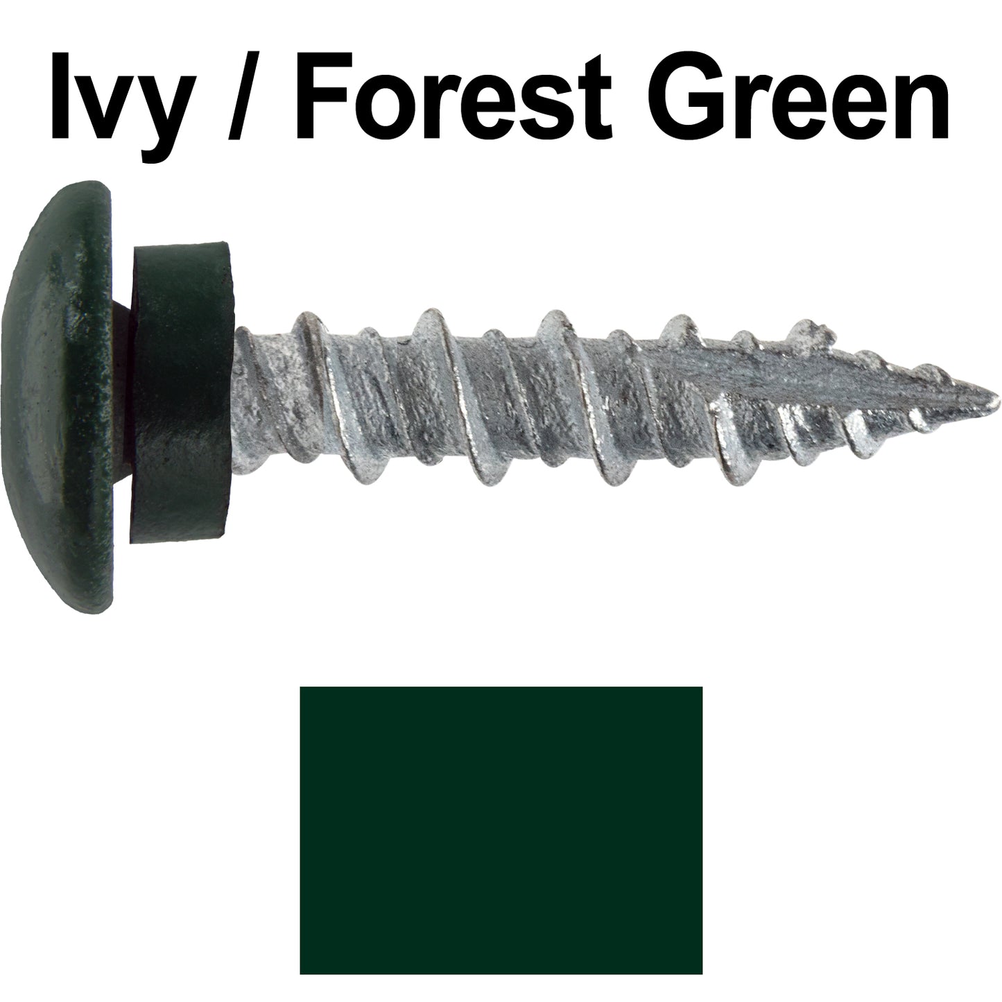 10 X 1" - LOW PROFILE Star Head Roofing Screws - HI-LO Thread - Metal To Wood - T25 Torx Drive Head - EPDM washer.