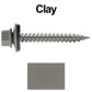 #9 x 1-1/2" Stainless Steel Metal Roofing Screws - Hex Washer Head - Self-Piercing (SP) tip metal to wood siding screws. EPDM washer. Colored head.