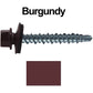 #10 x 1-1/2" Mini Driller Sheet Metal Roofing Screw - Hex Washer Head -  Self starting metal to wood siding screws. EPDM washer. Colored head.