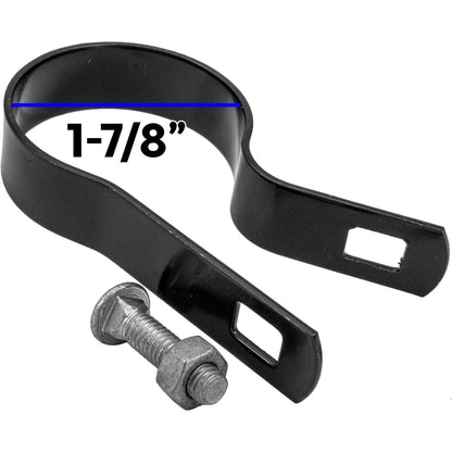 Tension Bands for Chain Link Fence -  BLACK Powder Coated Chain Link Tension Band