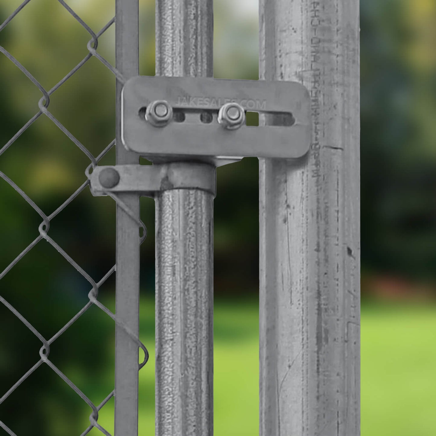 Chain Link Fence Adjustable Gate Stopper - Fits Gate Frames From 1-3/8" to 1-7/8"