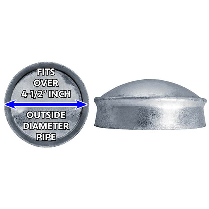 Galvanized Pressed Steel Chain Link Fence Post Caps
