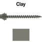 12 X 2-1/2" Metal Roofing Screws For OSB and Plywood - Galvanized Metal to Wood Type 17 Tip - 1/4" Hex Head - Assembled EPDM Washer