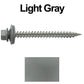 #9 x 2" Stainless Steel Metal Roofing Screws - Hex Washer Head - Self-Piercing (SP) tip metal to wood. EPDM washer. Colored head.