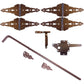 Wood Fence Gate Kits for Single and Double Gates. In Black and Bronze Styles