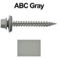 #9 x 1-1/2" Stainless Steel Metal Roofing Screws - Hex Washer Head - Self-Piercing (SP) tip metal to wood siding screws. EPDM washer. Colored head.