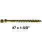 #7 Bronze Coated Multipurpose Wood Screw Torx/Star Tiny Finish Head - Exterior Coated - ACQ Compatible Wood Screws