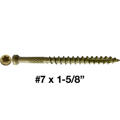 "Tiny" FINISH HEAD Wood Screw Torx/Star  Head - Finish Head Exterior Coated Torx/Star Drive Wood Screws-Tiny Head Wood Screws