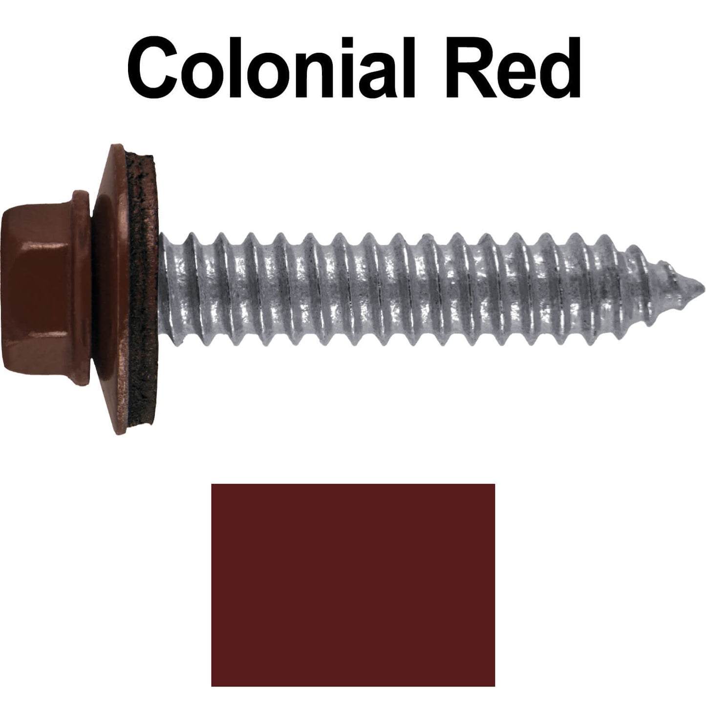 17 x 1-1/2 Metal Roofing Screws - Metal Panel to Metal Purlins and Recovery Screws - Hex Washer Head - EPDM washer.