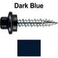 10 x 1" - STAINLESS HEX / ZINC Sheet Metal Roof Screw. Self starting metal to wood siding screws. EPDM washer. Colored head.